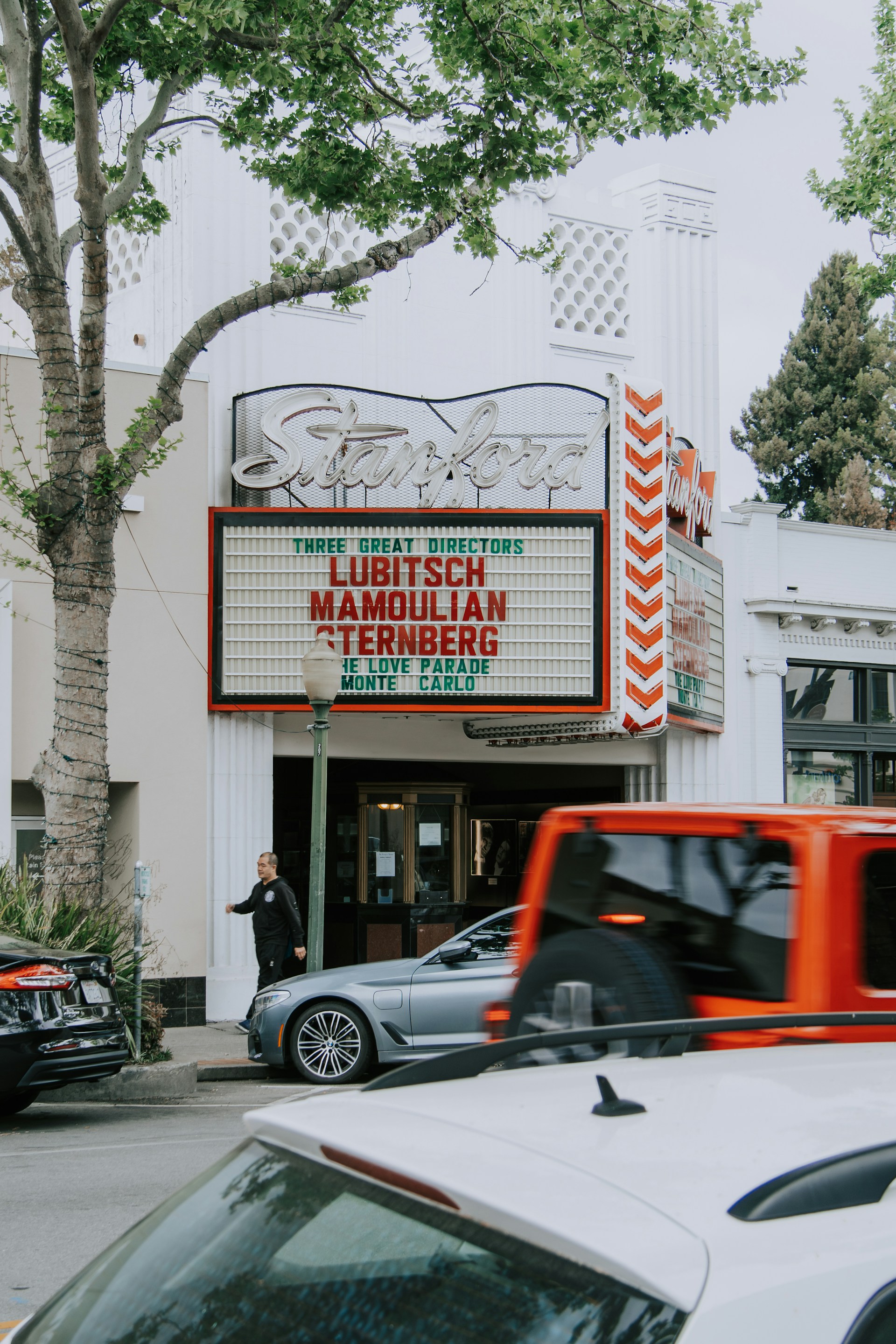 Local Standford theatre in downtown Palo Alto an old cinema in area